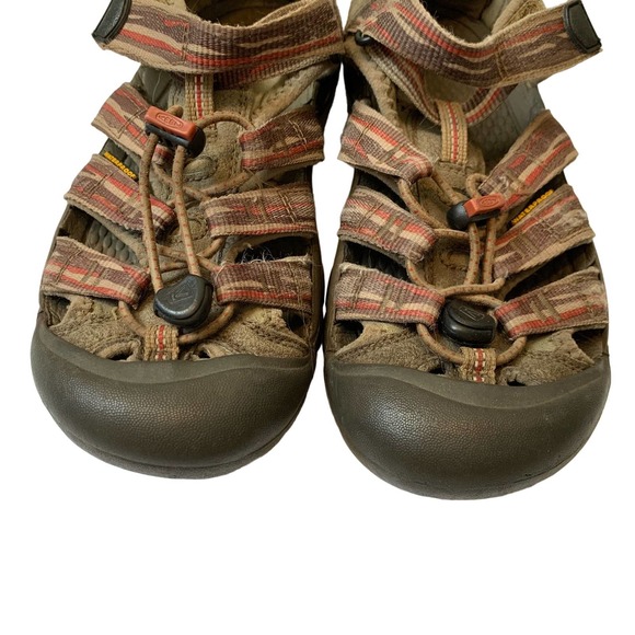 Keen Mens Brown Red Waterproof Sandals Bungee Hiking Shoe Size 5 - Picture 3 of 15